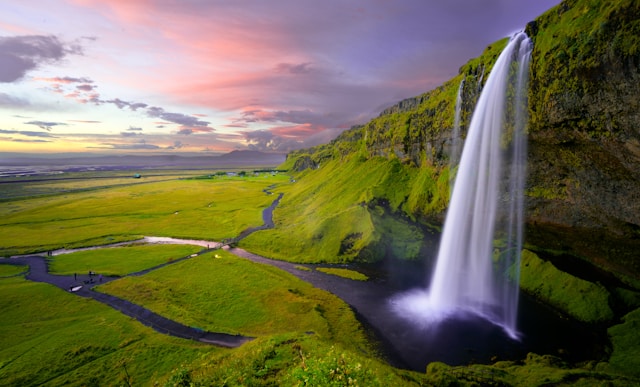 Iceland nature waterfalls